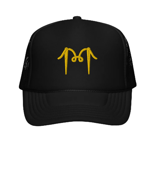 “M Logo” Black Foam Trucker Cap (Multiple Colors)